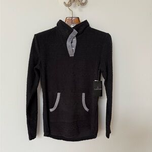 Cuddl Duds Black Women’s  Sweater in Black and Gray, NWT